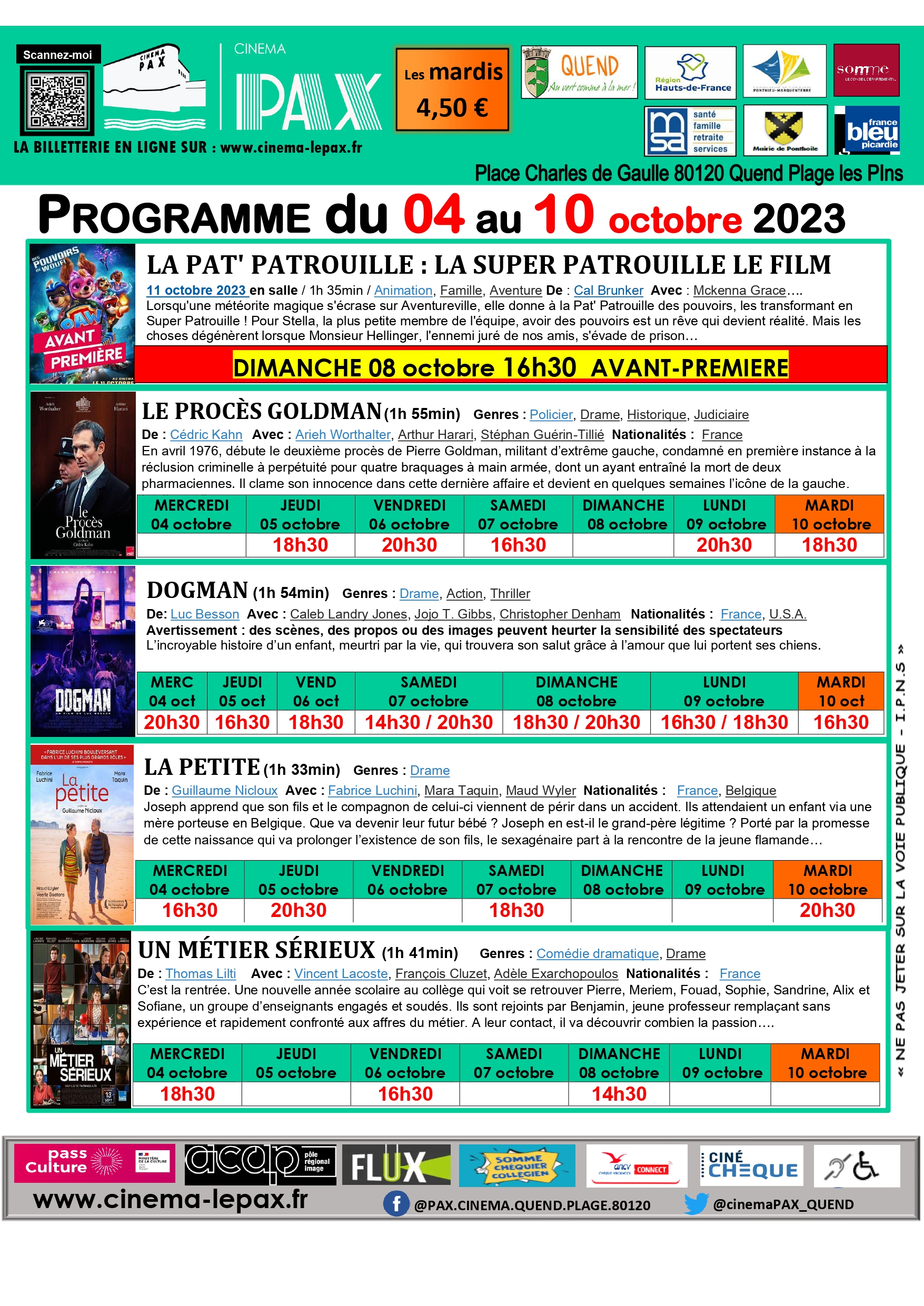 Programme cinéma