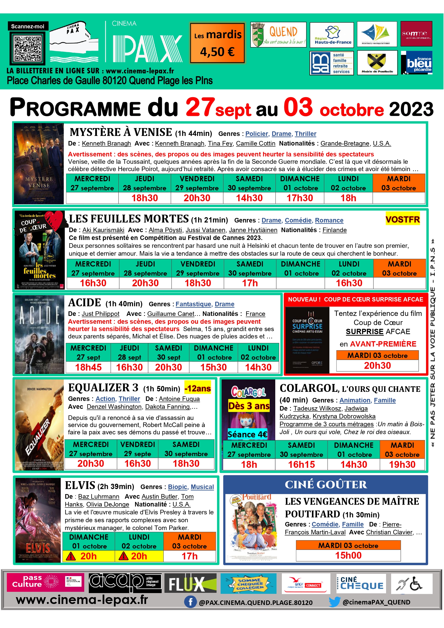 Programme cinéma