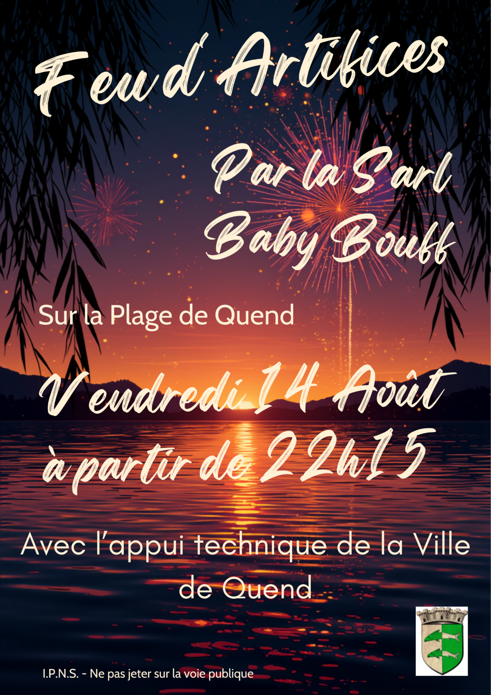 Feu d’artifices par la Sarl Baby Bouff